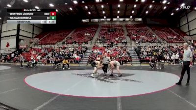 141 lbs Semifinal - Brayden Lowery, Indianapolis vs Sabian Russell, Quincy