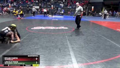 100 lbs Quarterfinal - Lincoln Mack, Bolingbrook Junior Raiders WC vs Dylan Curtis, Sycamore WC