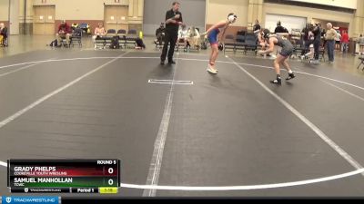 105 lbs Round 5 - Grady Phelps, Cookeville Youth Wresling vs Samuel Manhollan, TCWC