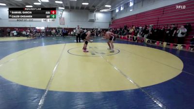 217 lbs Champ. Round 1 - Caleb Oksanen, Antioch vs Samuel Garcia, Albany