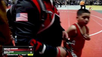 105 lbs 5th Place Match - Waylen Goedert, Little Falls vs Enzo Chase, Deer River