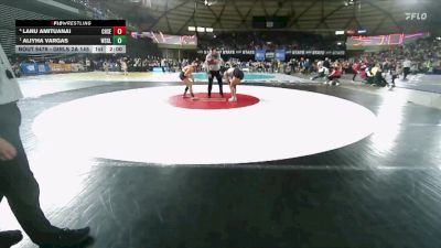 Girls 2A 145 lbs Semifinal - Aliyha Vargas, Washougal (Girls) vs Lanu Amituanai, Chief Sealth (Girls)