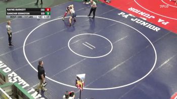 117 lbs Semifinal - Kayne Burkett, Chestnut Ridge vs Sanchir Edington, Bishop McCort