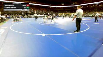 132 Class 3 lbs Champ. Round 1 - Brock Webb, Pacific vs Austin Stevick, St. Michael The Archangel