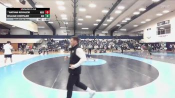 184 lbs Quarterfinal - Nathan Kovalcik, Messiah vs William Chrysler, New Jersey City University