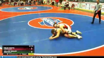 2 lbs Quarterfinal - Miles Watts, Rabun County vs Kellon Walley, Banks County