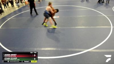 190 lbs 5th Place Match - Storm DCamp, Frontier Wrestling Club vs Jaxon Arndt, SHAKOPEE MAT CLUB