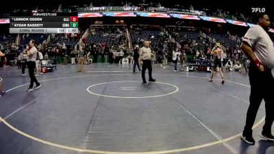 1A 106 lbs Cons. Round 1 - Lennon Ogden, American Leadership Academy - Johnston vs Aydan Bassett, South Davidson Middle And High School