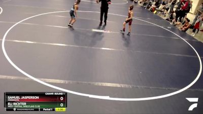 67 lbs Champ. Round 1 - Eli Richter, West Central Wrestling Club vs Samuel Jasperson, Minnesota