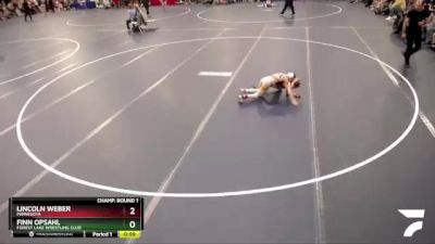 58 lbs Champ. Round 1 - Lincoln Weber, Minnesota vs Finn Opsahl, Forest Lake Wrestling Club