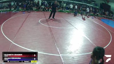 50-60 lbs Quarterfinal - Elizabeth Graeber, Idaho vs Ehukai Kekahuna, Hawaii