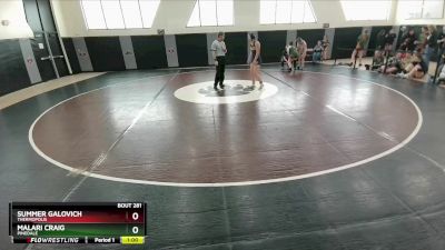 135 lbs Cons. Round 2 - Summer Galovich, Thermopolis vs Malari Craig, Pinedale