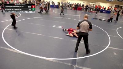 14U GIRLS - 90 lbs 1st Place Match - Brooklyn Poncelet, MN Elite Wrestling Club vs Elizabeth Carlson, Pinnacle Wrestling Club