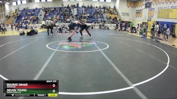 215 lbs Cons. Round 2 - DEVON YOUNG, North Port H.S. vs ROURKE DRAKE, Newsome