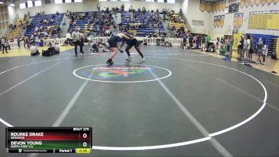 215 lbs Cons. Round 2 - DEVON YOUNG, North Port H.S. vs ROURKE DRAKE, Newsome