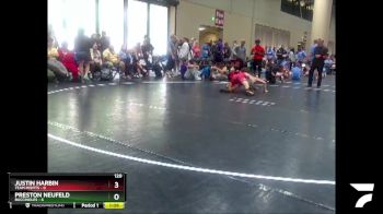 120 lbs Round 3 (6 Team) - Justin Harbin, Team Misfits vs Preston Neufeld, Buccinoles