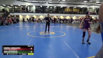 123 lbs Champ. Round 2 - Rian Grunwald, Wisconson Stevens Point vs Andrea Hernandez, Indiana Tech University