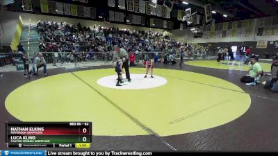 62 lbs Semifinal - Luca Kling, Canyon Springs Wrestling vs Nathan Elkins, Perterson Grapplers