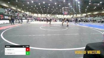 150 lbs Quarterfinal - Leilarose Calva, South Medford Mat Club vs Aliyha Vargas, Camas Wrestling Club