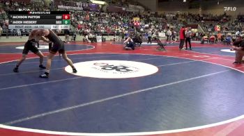 4A 150 lbs Quarterfinal - Jaden Hiebert, Bauxite High School vs Jackson Patton, GRAVETTE HIGH SCHOOL