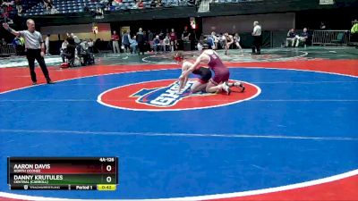 4A-126 lbs Cons. Round 3 - Aaron Davis, North Oconee vs Danny Krutules, Central (Carroll)