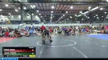 126 lbs Round 1 (3 Team) - Owen Cherry, BEACH BOYZ WRESTLING CLUB vs David Simon, RIVER CITY WRESTLING CLUB