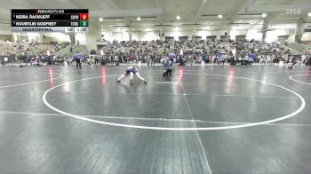 82 lbs Quarterfinal - Keira Rackleff, Clinton Dragon Youth Wrestling vs Kourtlin Godfrey, Stampede Wrestling Club