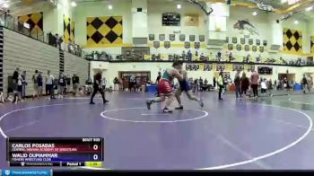 285 lbs 5th Place Match - Carlos Posadas, Central Indiana Academy Of Wrestling vs Walid Oumammar, Fishers Wrestling Club