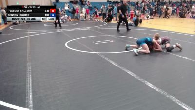 80 lbs Champ. Round 3 - Jaeger Salcedo, Sandpoint Legacy Wrestling Club vs Benton Hughes, Middleton Wrestling Club