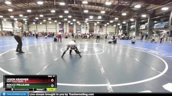 72 lbs Rd# 9- 2:15pm Saturday Final Pool - Rocco Pallilian, POWA vs JAXON KRAEMER, West Coast Riders