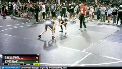 80 lbs Cons. Round 4 - Thomas Smack, Victory Wrestling Club - VTC vs Emery Zeller, Black Fox Wrestling Academy