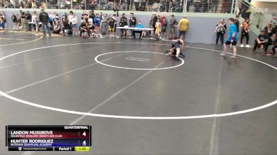 74 lbs Quarterfinal - Landon Musgrove, Soldotna Whalers Wrestling Club vs Hunter Rodriguez, Interior Grappling Academy