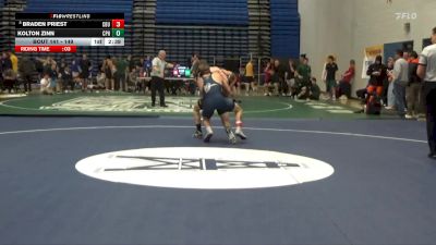 149 lbs Cons. Round 2 - Kolton Zinn, Cal Poly Humboldt vs Braden Priest, California Baptist