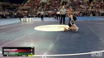 114 lbs Cons. Round 2 - Easton Hansen, Deslacs-Burlington vs Riley Hasbrouck, Hettinger/Scranton