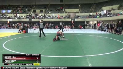 85 lbs Cons. Semi - Jameis Hill, Chickasaw Elite Wrestling Club vs Aden Czepa, New Prague