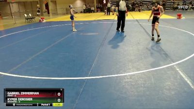 85 lbs Quarterfinals (8 Team) - Kyper DeRosier, Brainerd vs Gabriel Zimmerman, Pierz