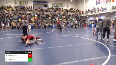 90 lbs Consy 2 - Kameron Rohaly, North Hills vs Finnegan Frank, Fox Chapel