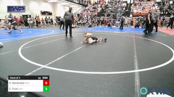 43 lbs Consi Of 4 - Kodie Sevenstar, Brushy Wrestling Club vs Emery Flud, Checotah Matcats