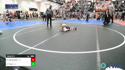 43 lbs Consi Of 4 - Kodie Sevenstar, Brushy Wrestling Club vs Emery Flud, Checotah Matcats