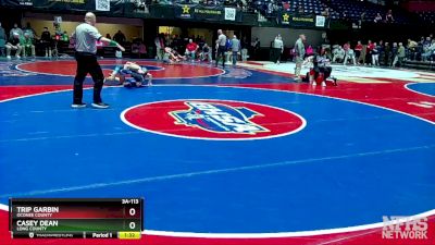 3A-113 lbs Champ. Round 1 - TRIP GARBIN, Oconee County vs Casey Dean, Long County