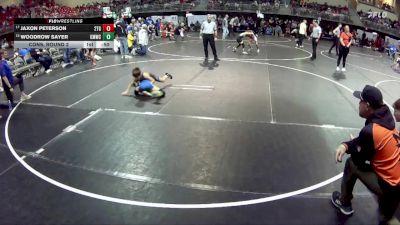 60 lbs Cons. Round 2 - Woodrow Sayer, Kearney MatCats Wrestling Club vs Jaxon Peterson, 2TG