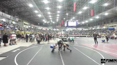 87 lbs Consi Of 4 - Tyrann Gallegos, Southwest Hammers vs Damien Lopez, Team Garcia WC