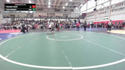 110 lbs Cons. Round 3 - Mariah Main, Arroyo (San Lorenzo) vs Zoe Russey, Alhambra (Martinez)