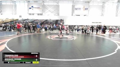 99 lbs Semifinal - Brennan Zimmer, Club Not Listed vs Tennison Eiss, Black Belt Wrestling Academy