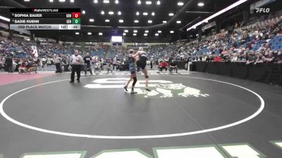 100 lbs 3rd Place Match - Sophia Bauer, Great Bend Hs vs Sadie Kuehn, Goddard-Eisenhower Hs