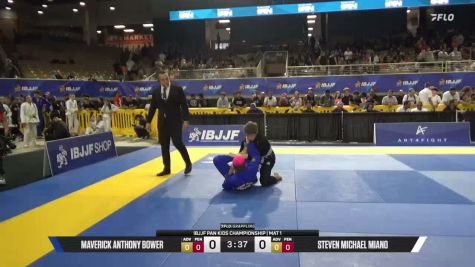 Maverick Anthony Bower vs Steven Michael Miano 2026 Pan Kids Jiu-Jitsu IBJJF Championship