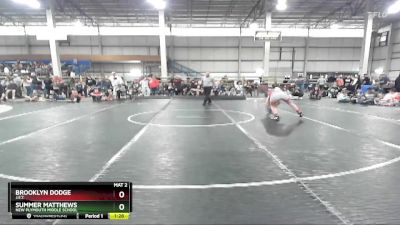 132 lbs Quarterfinal - Brooklyn Dodge, J.E.T. vs Summer Matthews, New Plymouth Middle School