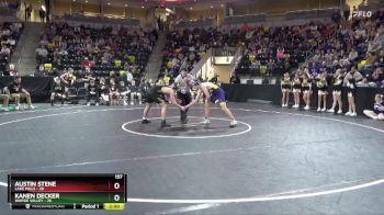 157 lbs Consolation Wb - Kanen Decker, Wapsie Valley vs Austin Stene, Lake Mills