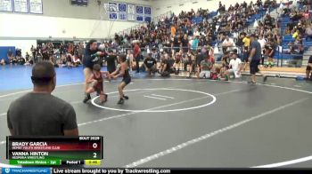 56 lbs Round 2 - Vanna Hinton, Hesperia Wrestling vs Brady Garcia, Hemet Youth Wrestling Club