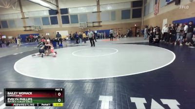 135lbs Champ. Round 3 - Bailey Womack, Ilwaco (Girls) vs Evelyn Phillips, Republic-Curlew (Girls)